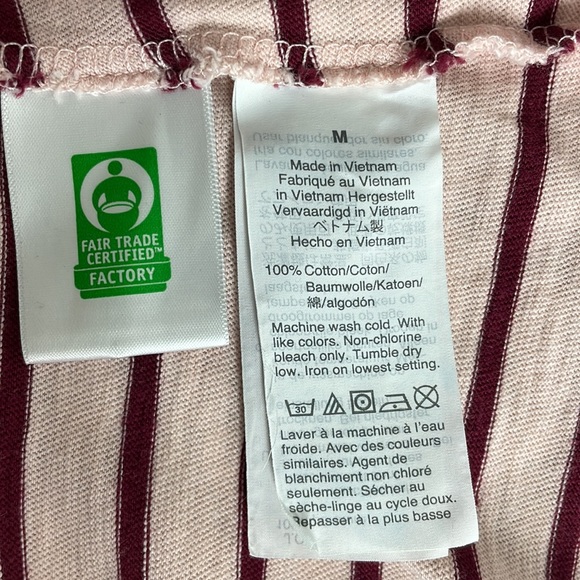 J.Crew Artist long sleeved striped tshirt in light & dark pink ladies M - Picture 9 of 10